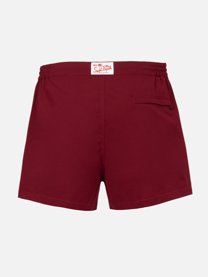 Mc2 Saint Barth Pantaloncini Da Bagno Uomo Harrys Dal Taglio Aderente Bordeaux
