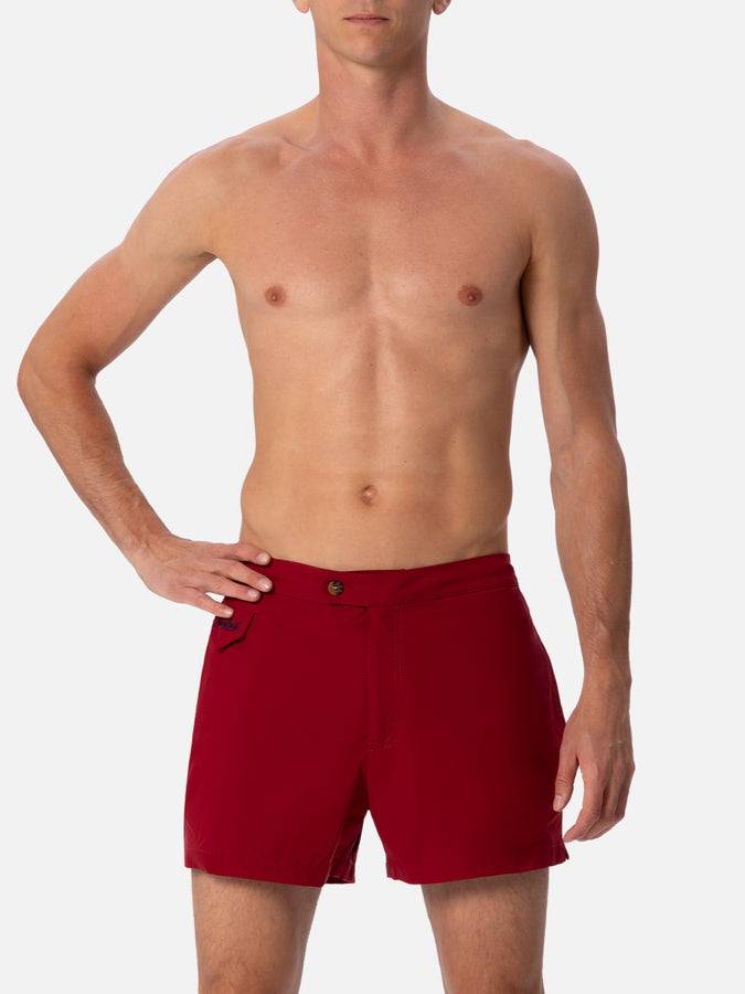 Mc2 Saint Barth Pantaloncini Da Bagno Uomo Harrys Dal Taglio Aderente Bordeaux