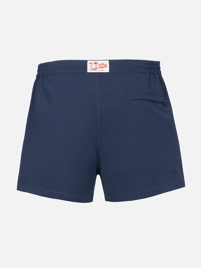 Mc2 Saint Barth Pantaloncini Da Bagno Uomo Harrys Dal Taglio Aderente Verde Militare