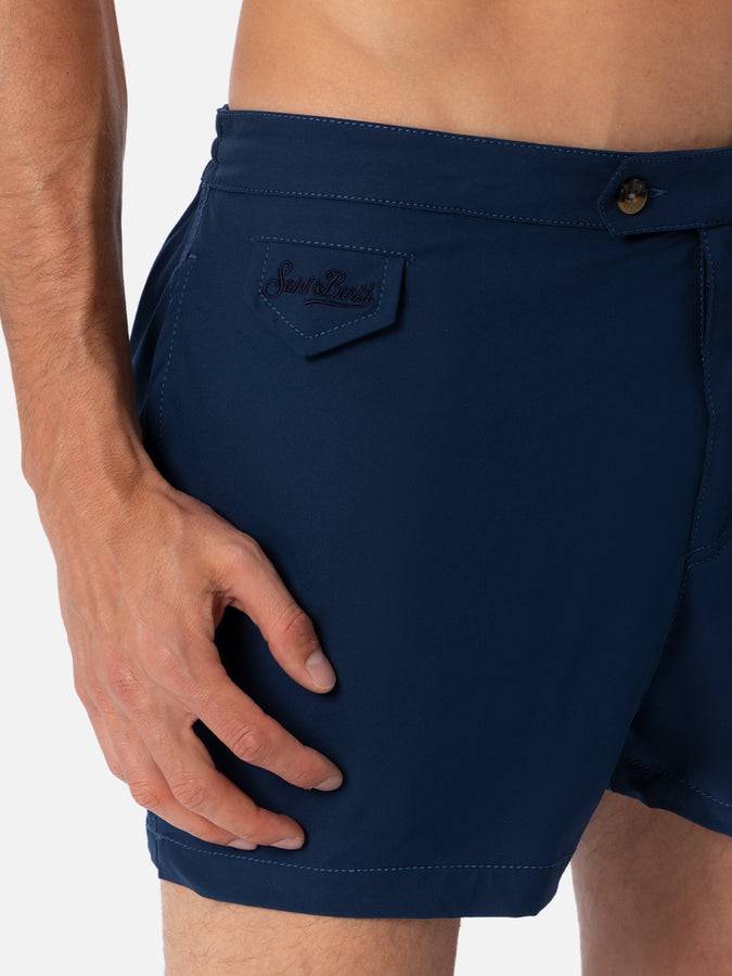 Mc2 Saint Barth Pantaloncini Da Bagno Uomo Harrys Dal Taglio Aderente Verde Militare