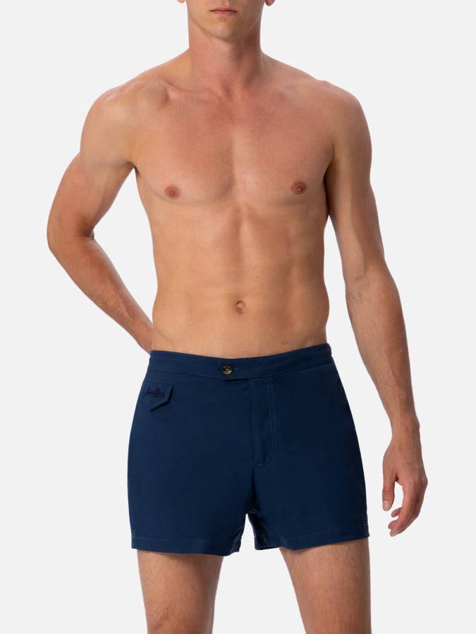 Mc2 Saint Barth Pantaloncini Da Bagno Uomo Harrys Dal Taglio Aderente Verde Militare