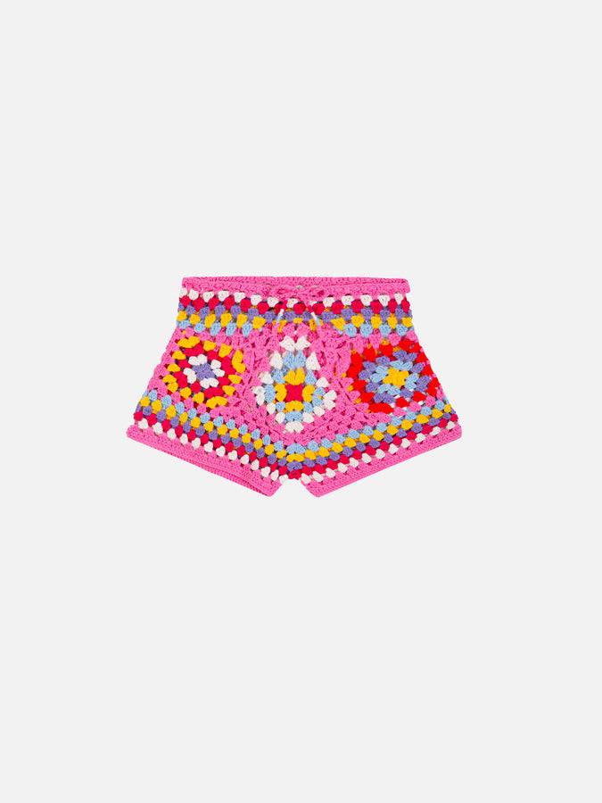 Mc2 Saint Barth Pantaloncini da bambina all'uncinetto
