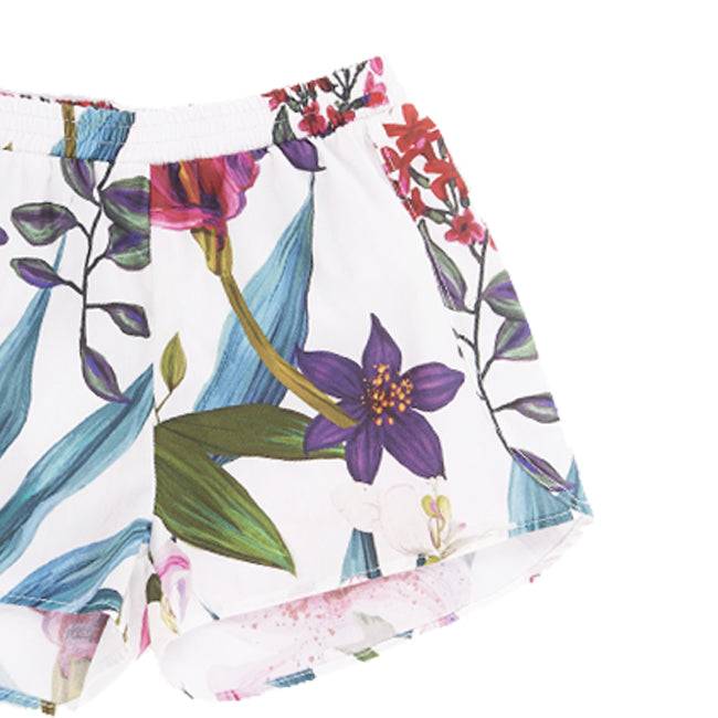 Mc2 Saint Barth Pantaloncini Da Bambina Con Stampa Tropicale