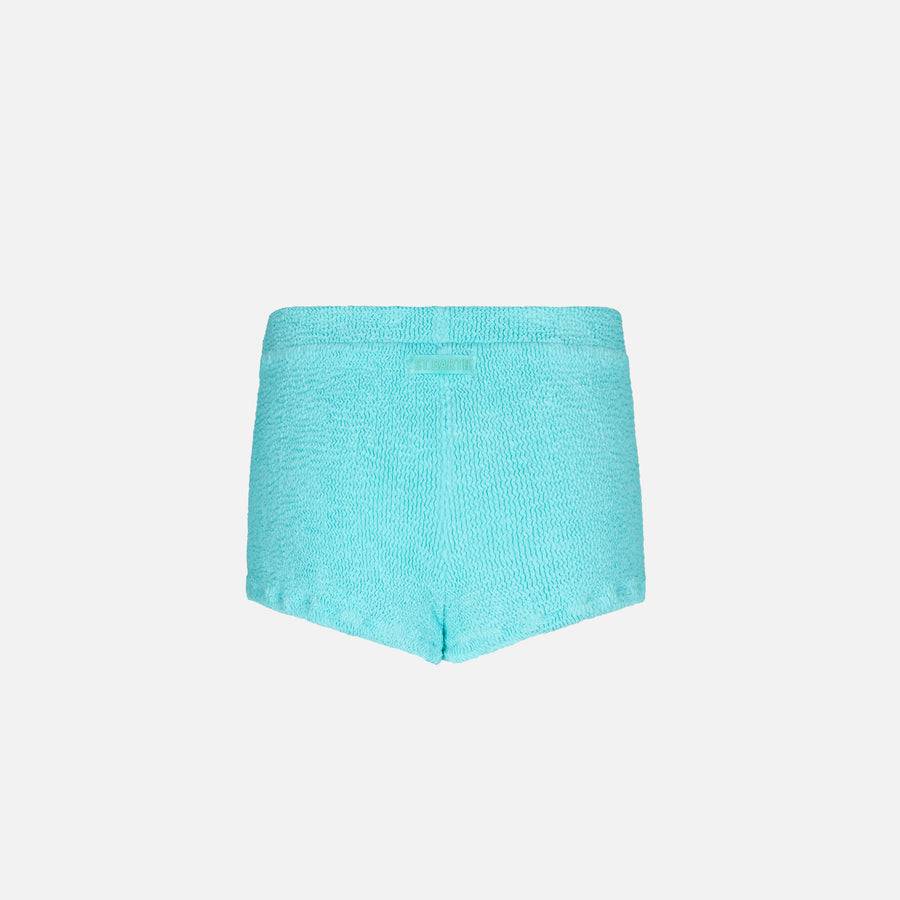 Mc2 Saint Barth Pantaloncini Da Bambina Verde Acqua Crinkle