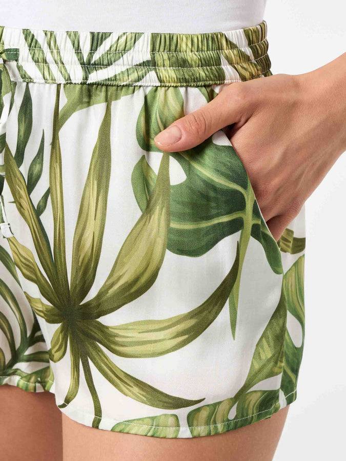 Mc2 Saint Barth Pantaloncini Da Donna Con Stampa Tropicale