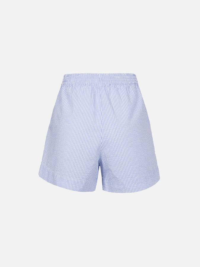 Mc2 Saint Barth Pantaloncini Da Donna Pull Up A Righe Seersucker Meave