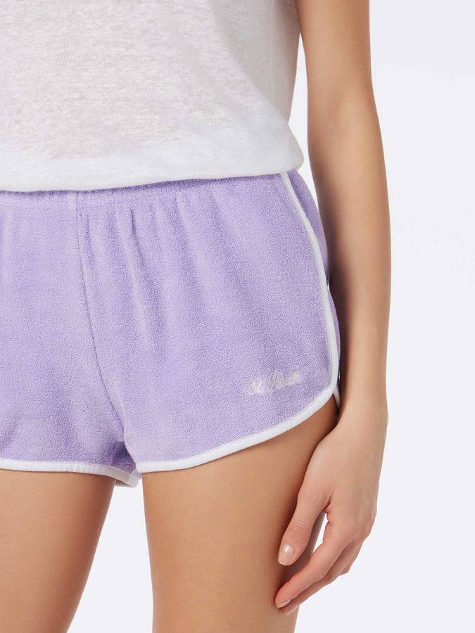 Mc2 Saint Barth Pantaloncini Da Donna Pull Up In Spugna Di Cotone Francine