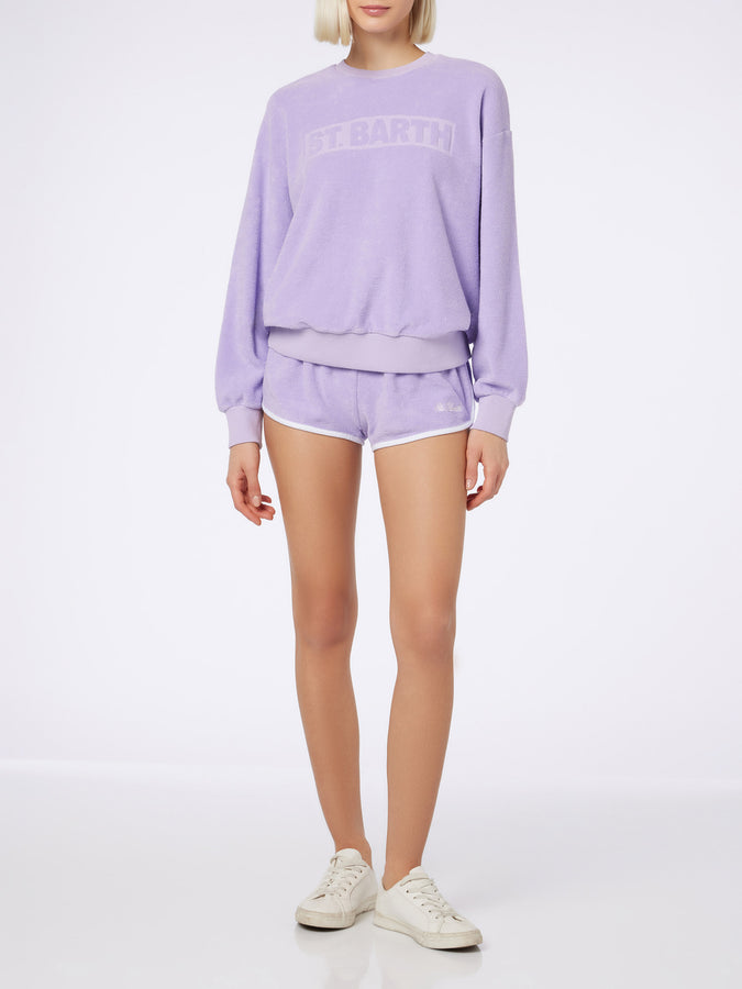 Mc2 Saint Barth Pantaloncini Da Donna Pull Up In Spugna Di Cotone Francine