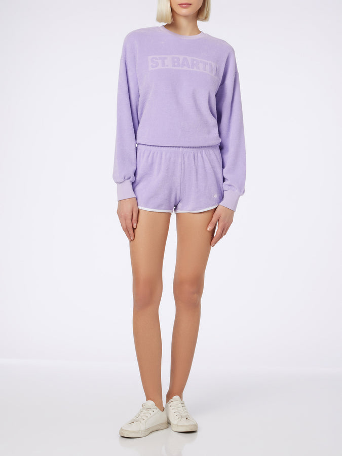 Mc2 Saint Barth Pantaloncini Da Donna Pull Up In Spugna Di Cotone Francine