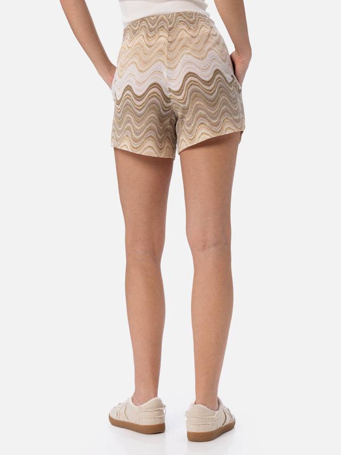 Mc2 Saint Barth Pantaloncini Da Donna Pull Up In Tessuto Maglia Rachel Meave