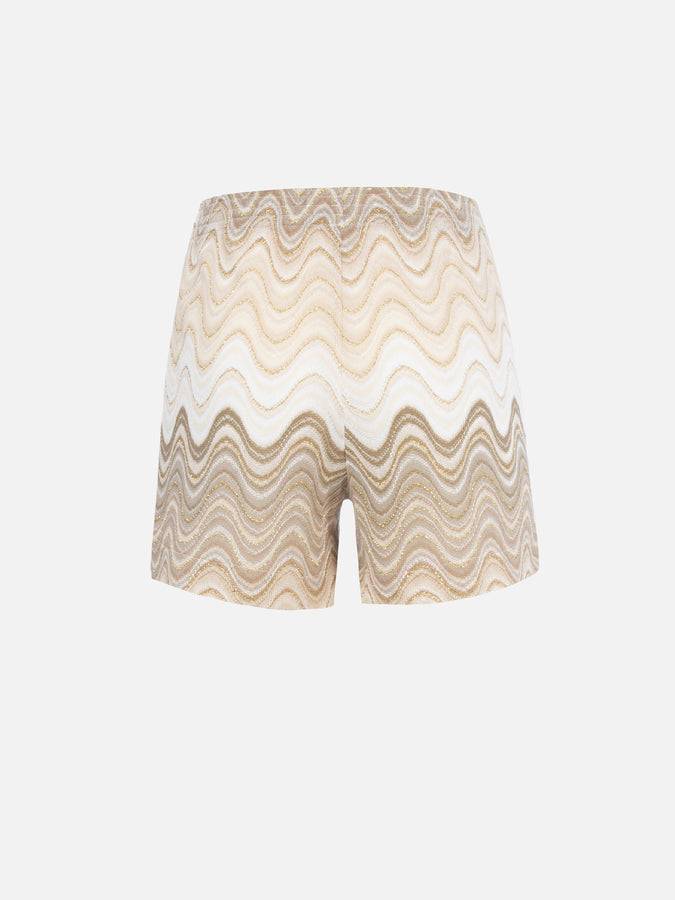 Mc2 Saint Barth Pantaloncini Da Donna Pull Up In Tessuto Maglia Rachel Meave