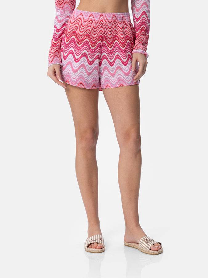 Mc2 Saint Barth Pantaloncini da donna pull up in tessuto maglia Rachel Meave