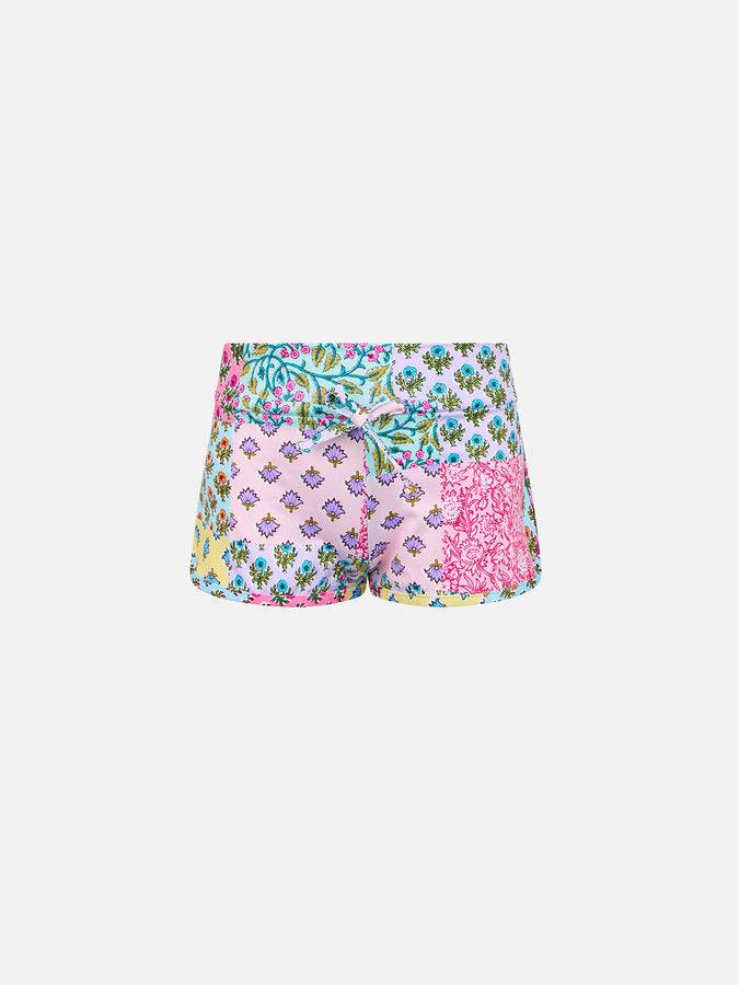 Mc2 Saint Barth Pantaloncini da spiaggia da bambina Coco con stampa fiori