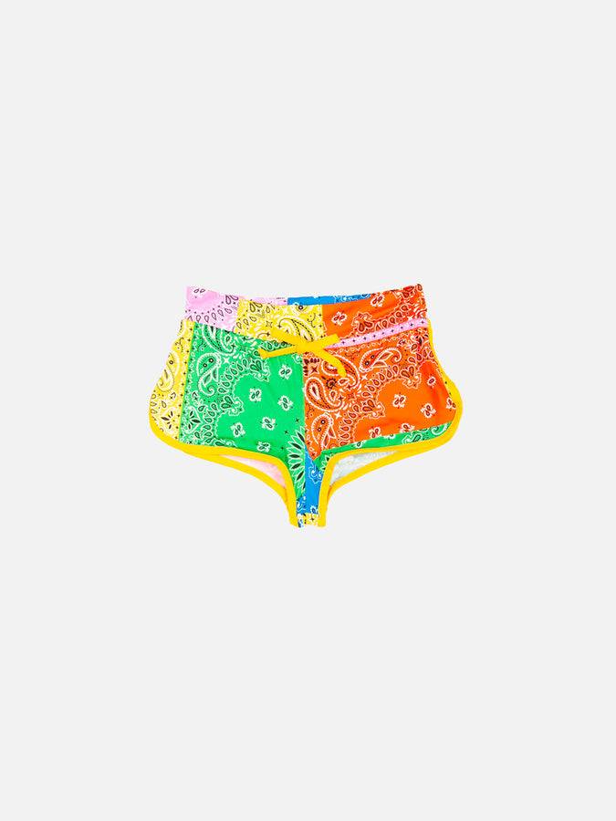 Mc2 Saint Barth Pantaloncini da spiaggia da bambina con stampa bandana
