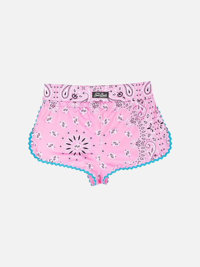 Mc2 Saint Barth Pantaloncini Da Spiaggia Da Bambina Stampa Bandana