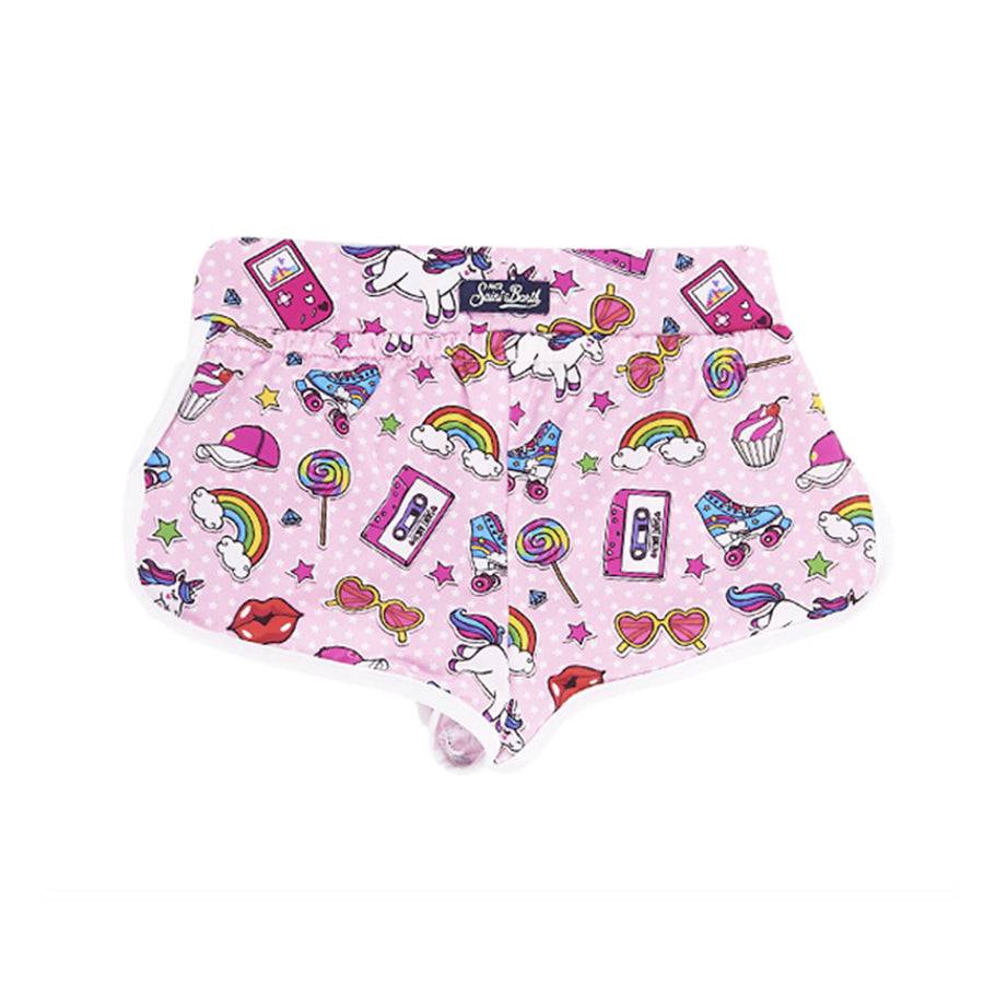 Mc2 Saint Barth Pantaloncini Da Spiaggia Da Bambina Stampa Patch Anni '90