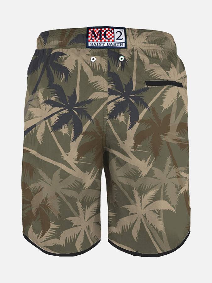 Mc2 Saint Barth Pantaloncini Da Surf Con Stampa Palme
