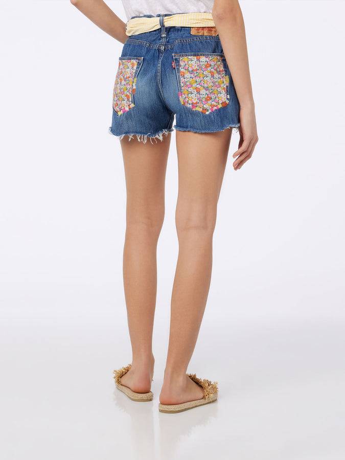 Mc2 Saint Barth Pantaloncini In Denim Da Donna Libby | REALIZZATO CON TESSUTO LIBERTY