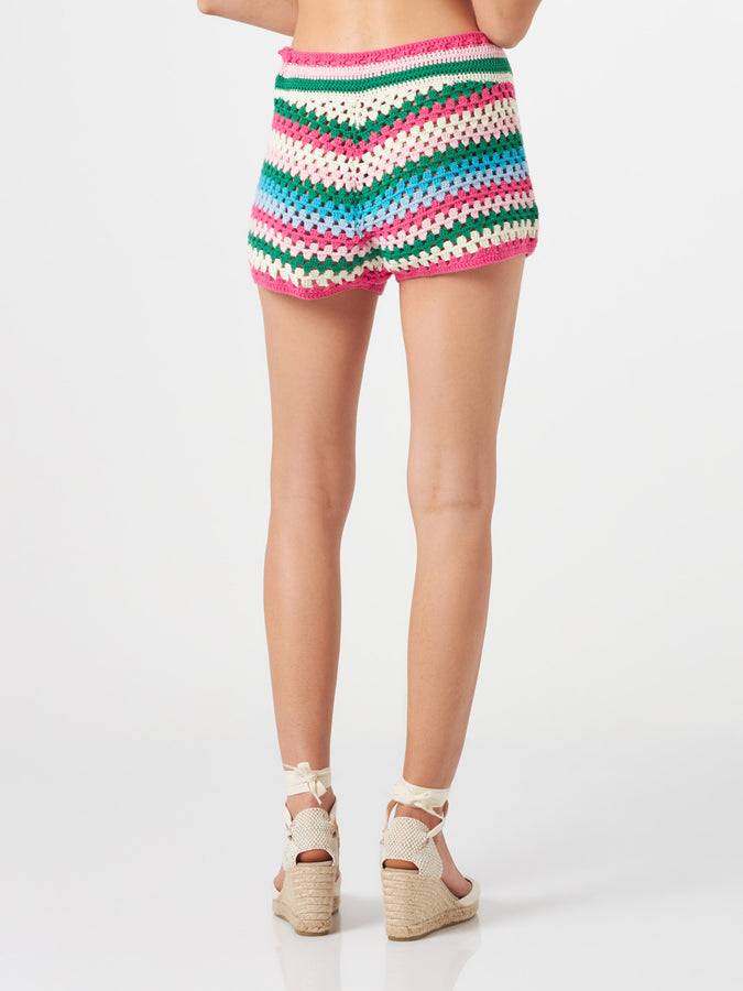 Mc2 Saint Barth Pantaloncini Multicolore All'uncinetto