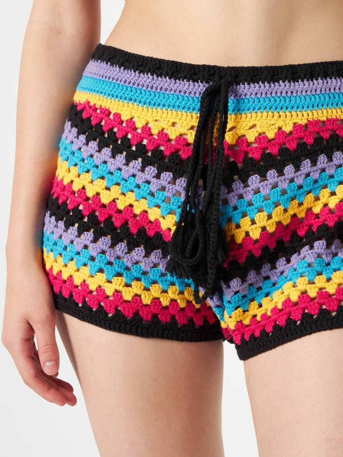 Mc2 Saint Barth Pantaloncini Multicolore All'uncinetto
