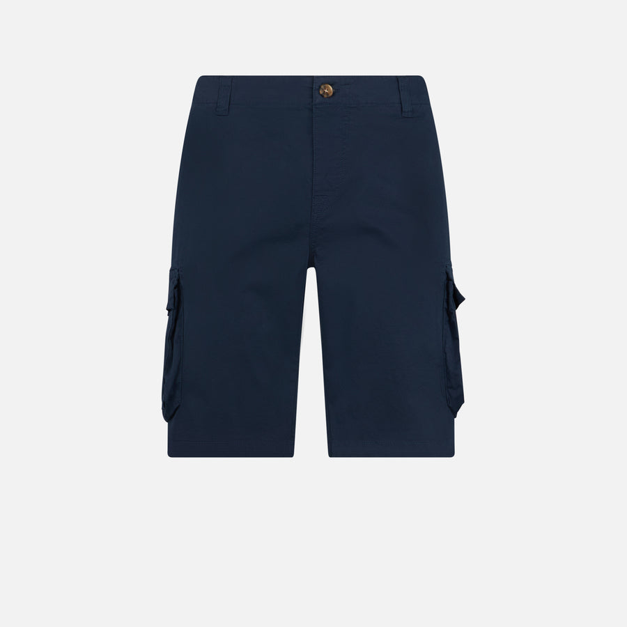Mc2 Saint Barth Pantaloncino Cargo Da Uomo In Cotone Blu