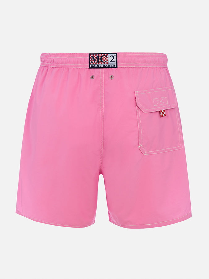 Mc2 Saint Barth Pantaloncino Da Bagno Uomo Di Media Lunghezza Rosa Patmos