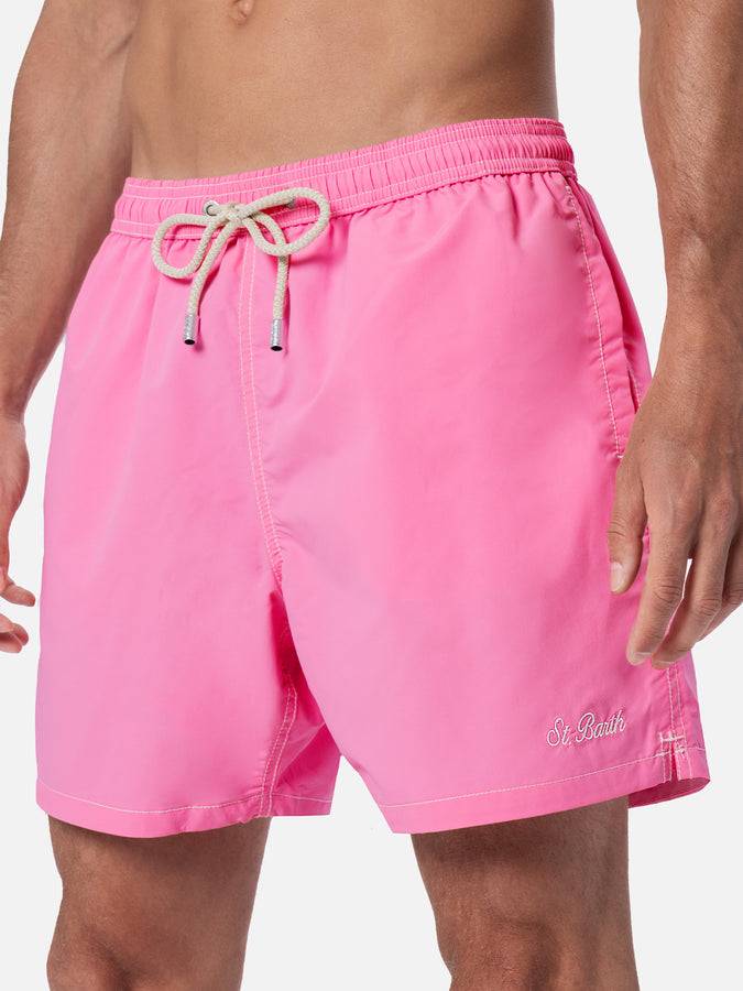 Mc2 Saint Barth Pantaloncino Da Bagno Uomo Di Media Lunghezza Rosa Patmos