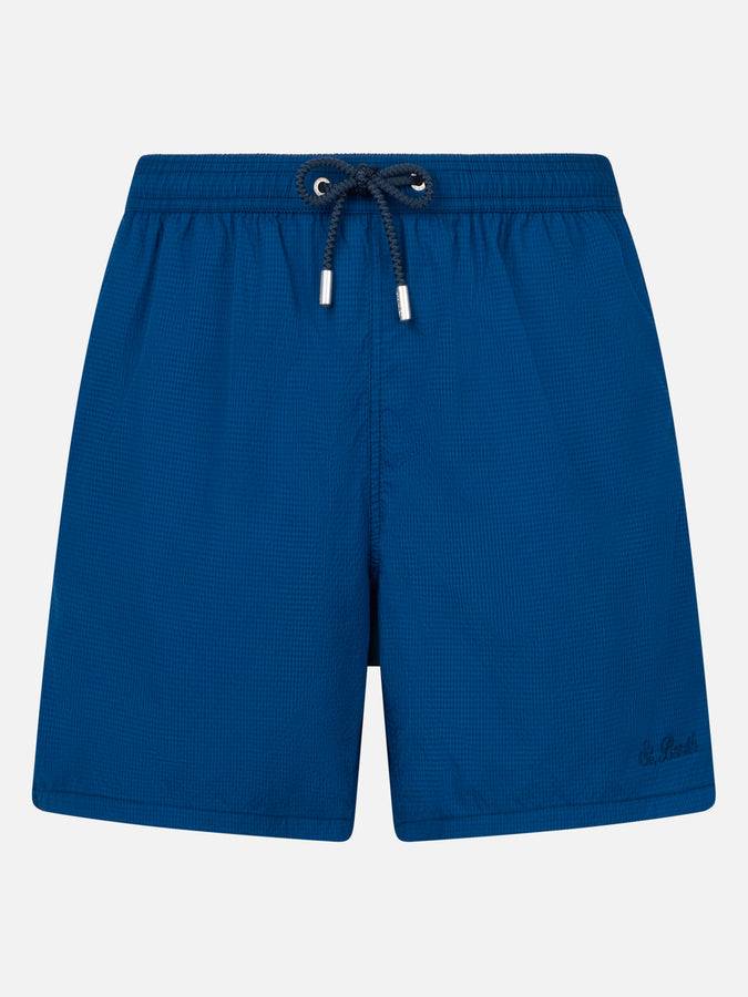 Mc2 Saint Barth Pantaloncino mare uomo in seersucker Patmos