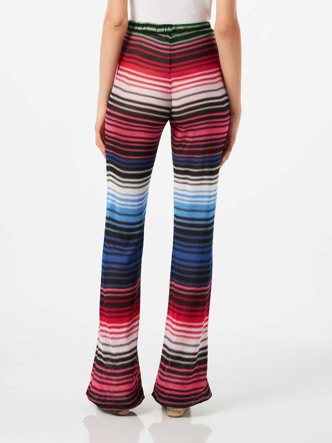 Mc2 Saint Barth Pantalone A Palazzo Multicolore A Righe Multicolore