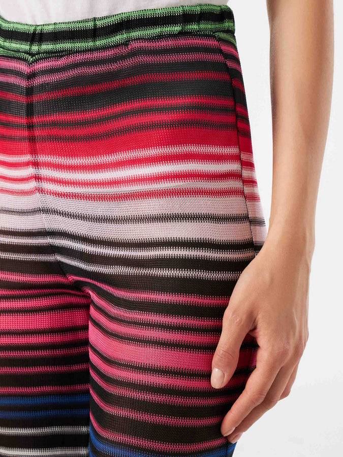 Mc2 Saint Barth Pantalone A Palazzo Multicolore A Righe Multicolore