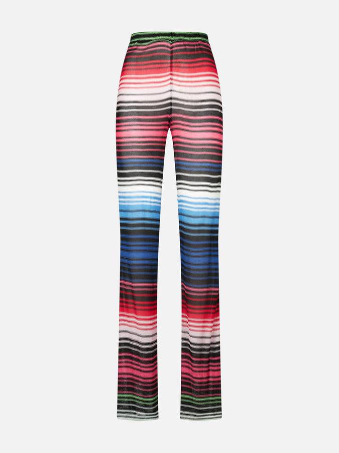 Mc2 Saint Barth Pantalone A Palazzo Multicolore A Righe Multicolore