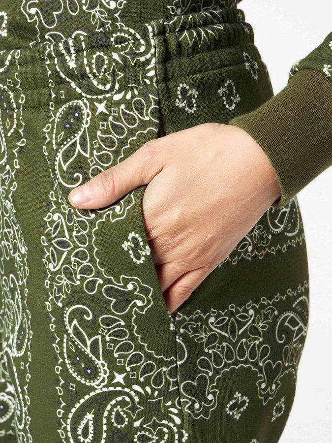 Mc2 Saint Barth Pantalone Donna In Felpa Con Stampa Bandana Verde