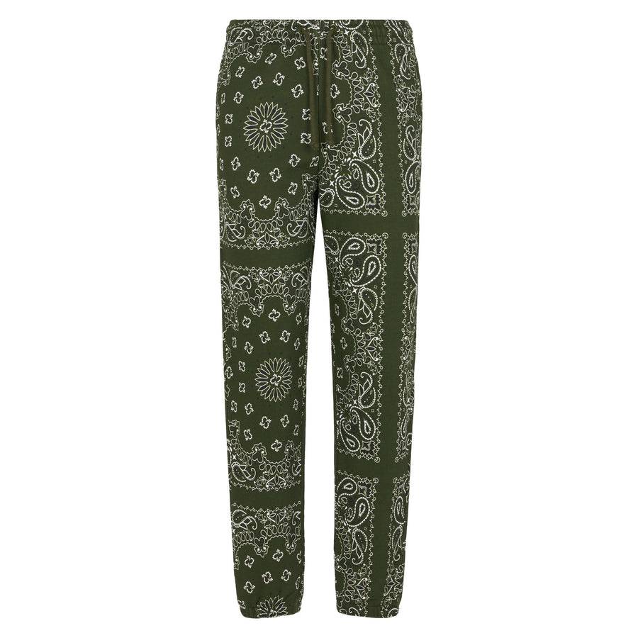 Mc2 Saint Barth Pantalone Donna In Felpa Con Stampa Bandana Verde
