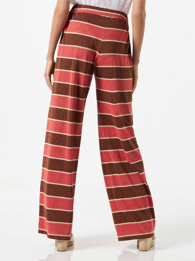 Mc2 Saint Barth Pantaloni A Palazzo In Maglia Multicolore