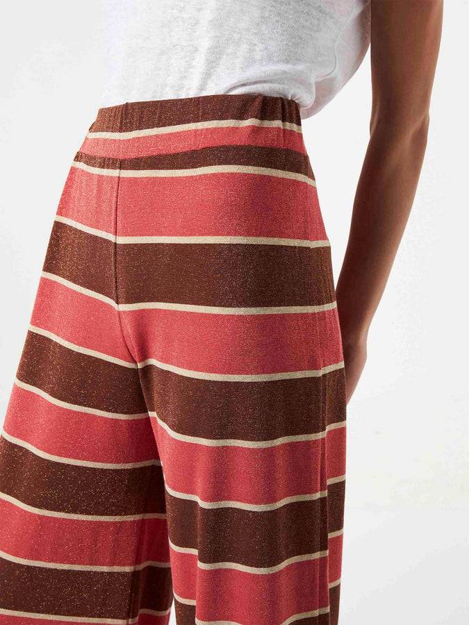Mc2 Saint Barth Pantaloni A Palazzo In Maglia Multicolore