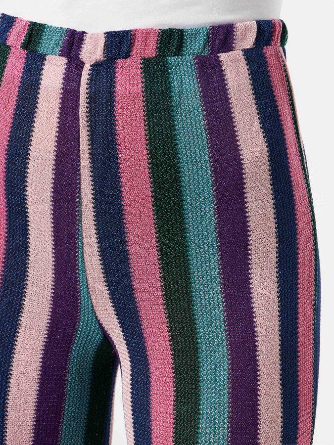 Mc2 Saint Barth Pantaloni A Palazzo In Maglia Multicolore