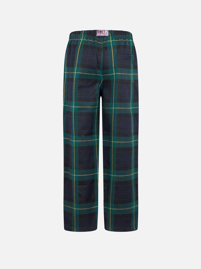Mc2 Saint Barth Pantaloni Del Pigiama Da Bambino Con Stampa Tartan