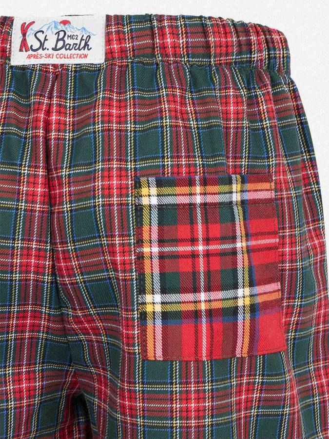 Mc2 Saint Barth Pantaloni Del Pigiama Da Bambino Con Stampa Tartan