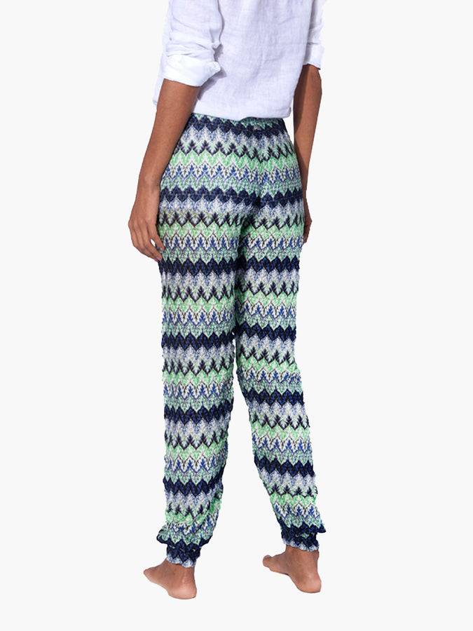 Mc2 Saint Barth Pantaloni In Maglia Chevron Bluette Multicolor
