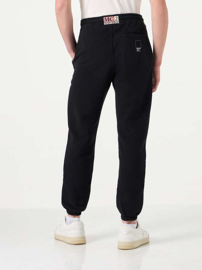 Mc2 Saint Barth Pantaloni Sportivi Neri | Edizione Speciale Pantone™