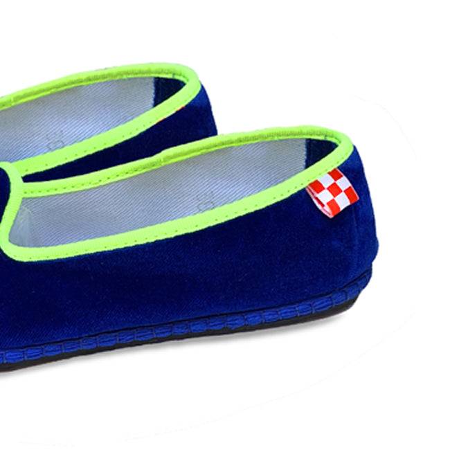 Mc2 Saint Barth Pantofole Friulane In Velluto Bluette