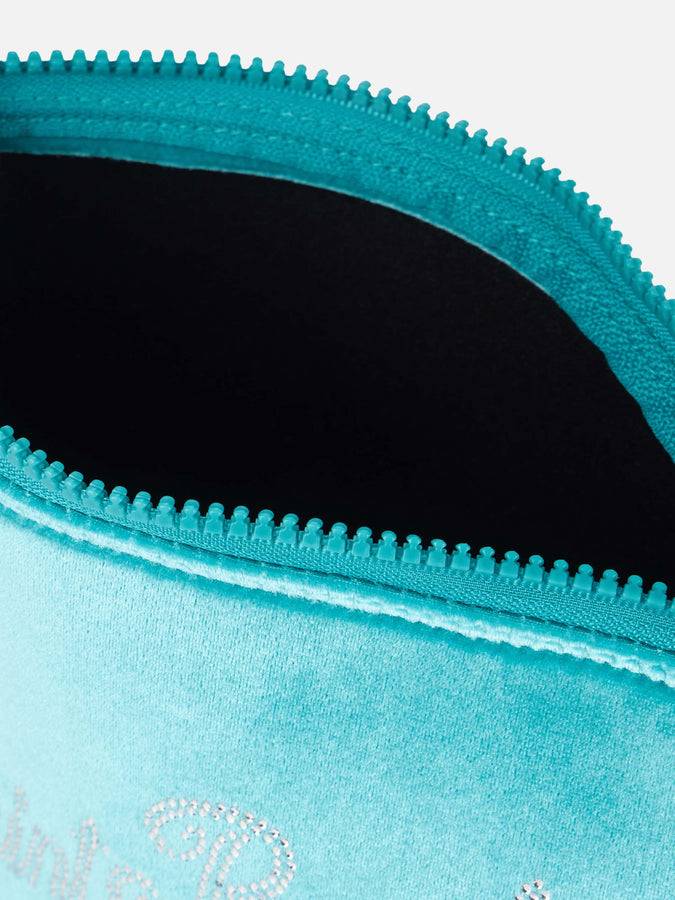 Mc2 Saint Barth Pochette Aline In Ciniglia Verde Acqua Con Strass