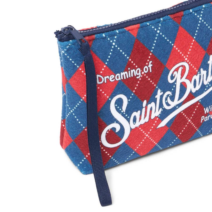 Mc2 Saint Barth Pochette Aline In Lana Con Stampa Argyle