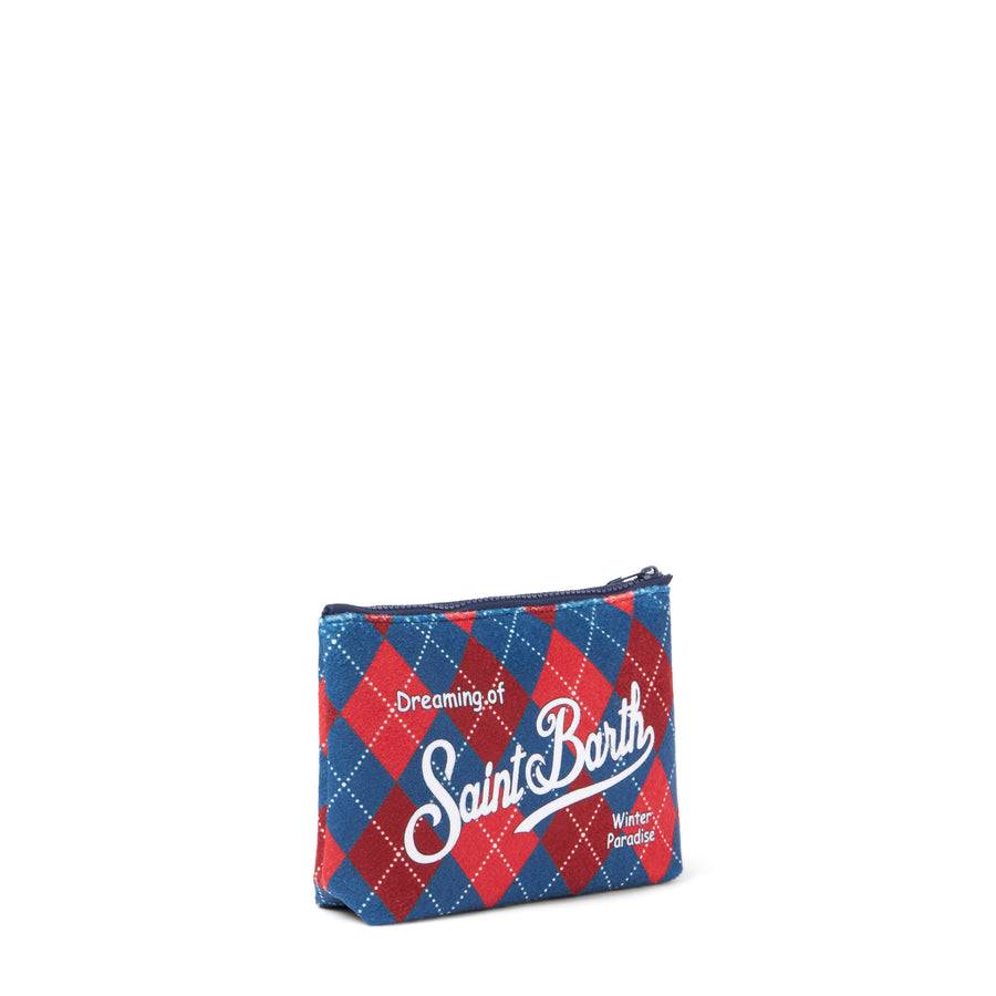 Mc2 Saint Barth Pochette Aline In Lana Con Stampa Argyle
