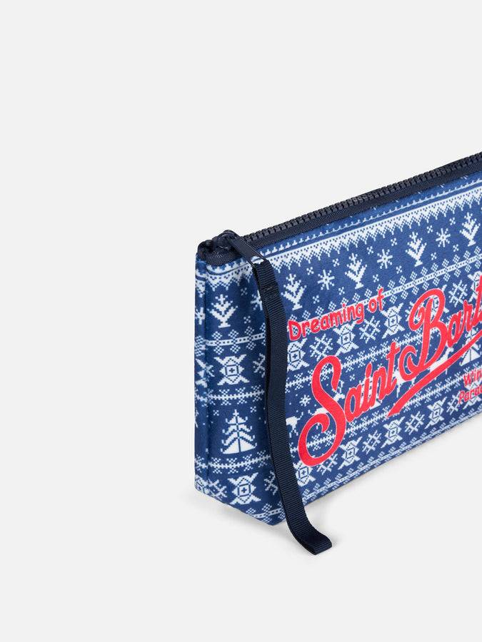 Mc2 Saint Barth Pochette Aline In Lana Con Stampa Nordica