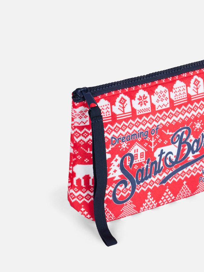 Mc2 Saint Barth Pochette Aline In Lana Con Stampa Nordica