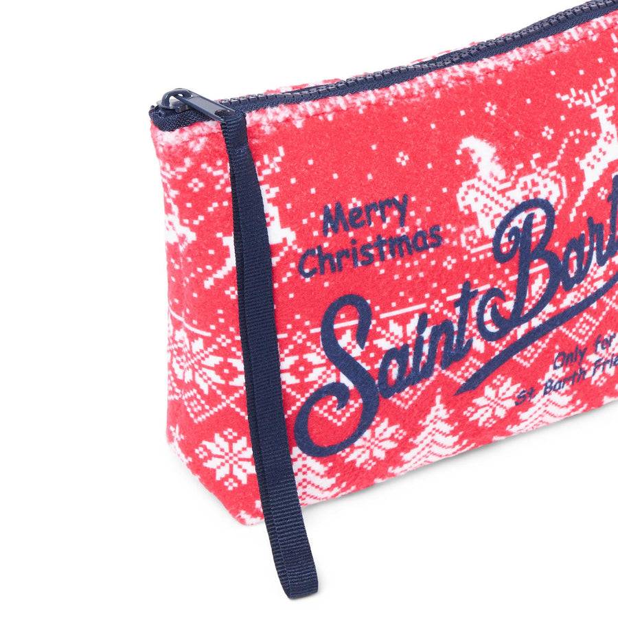 Mc2 Saint Barth Pochette Aline In Lana Con Stampa Santa Claus