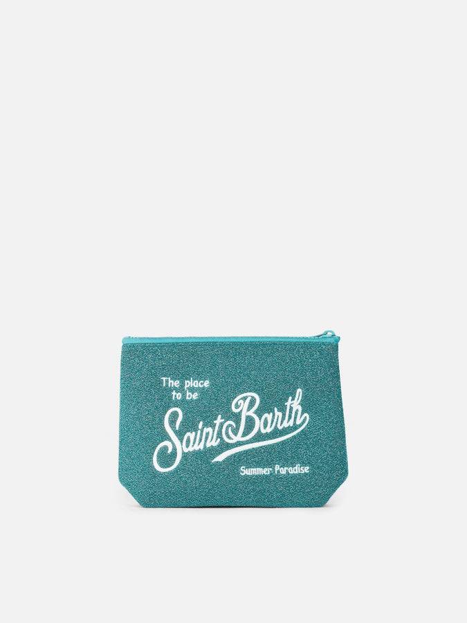 Mc2 Saint Barth Pochette Aline In Lurex Verde Acqua