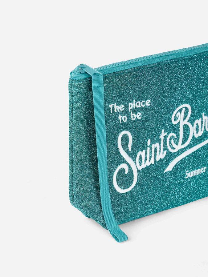 Mc2 Saint Barth Pochette Aline In Lurex Verde Acqua