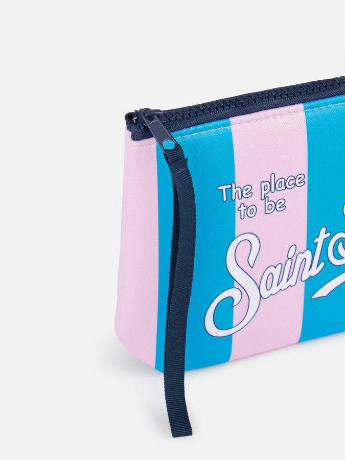 Mc2 Saint Barth Pochette Aline In Scuba A Righe Bluette